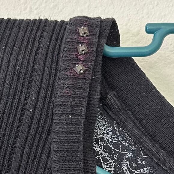 Vintage Mudd ribbed fitted tunic sweater Y2K gothic grunge twilight indie XL - Picture 5 of 14